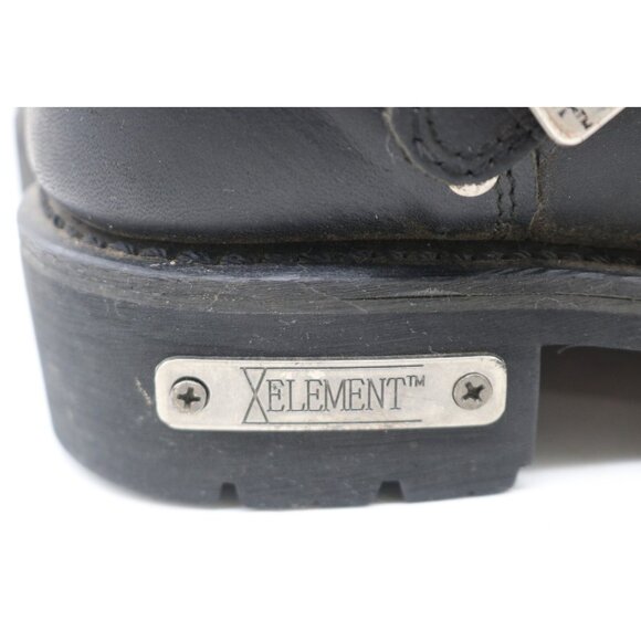 X Element Women's Black Advanced Lace-Up Motorcycle Boots-Leather-6.5M-Biker - Picture 4 of 13